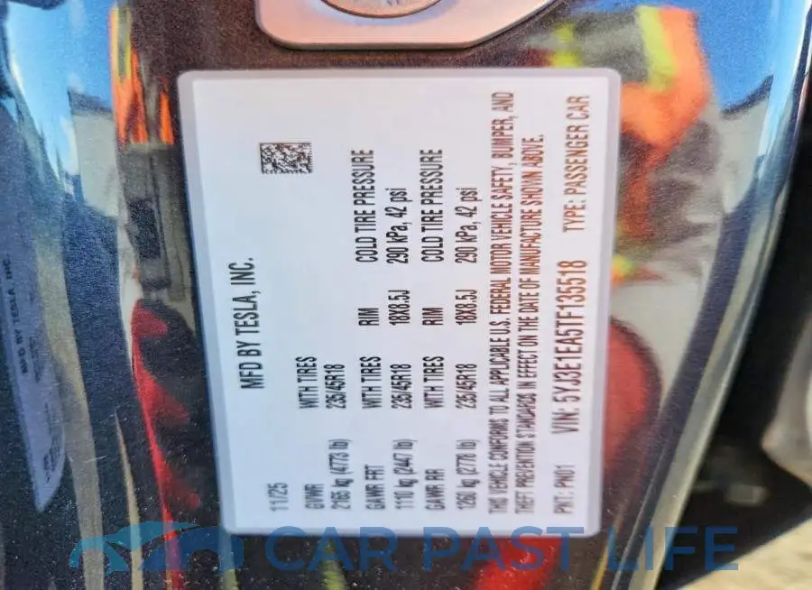 5YJ3E1EA5TF135518# 12
