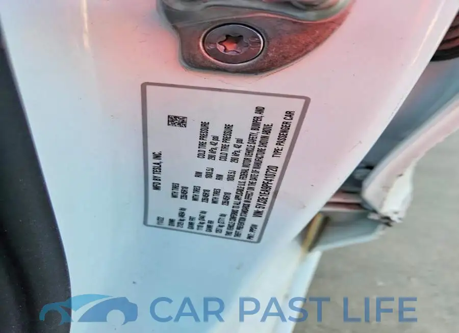 5YJ3E1EA9PF410720# 12