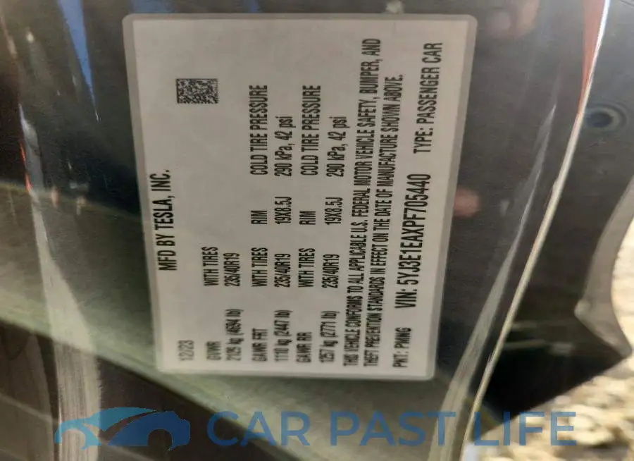 5YJ3E1EAXPF705440# 12