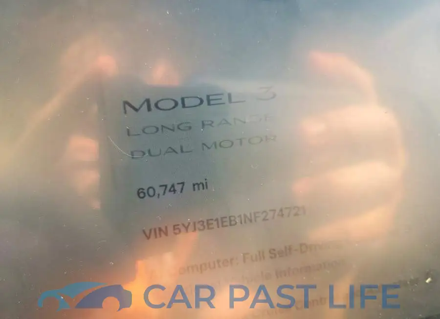 5YJ3E1EB1NF274721# 9