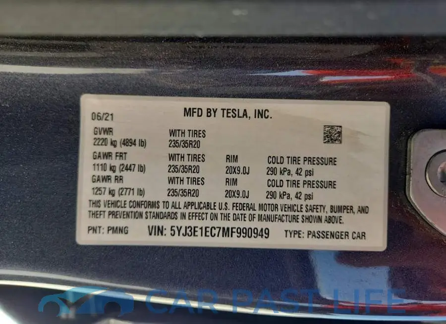 5YJ3E1EC7MF990949# 12