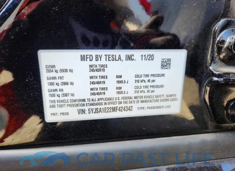 5YJSA1E22MF424342# 12