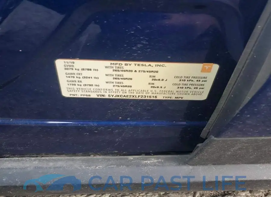 5YJXCAE2XLF231516# 12
