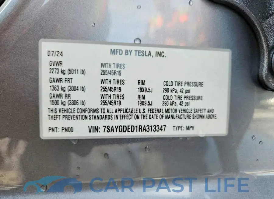 7SAYGDED1RA313347# 13