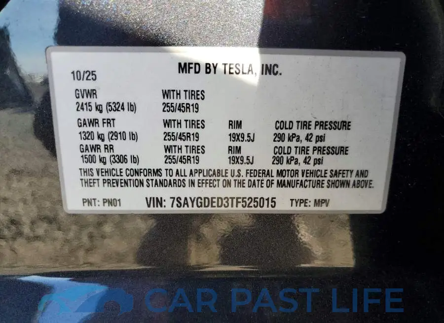 7SAYGDED3TF525015# 13