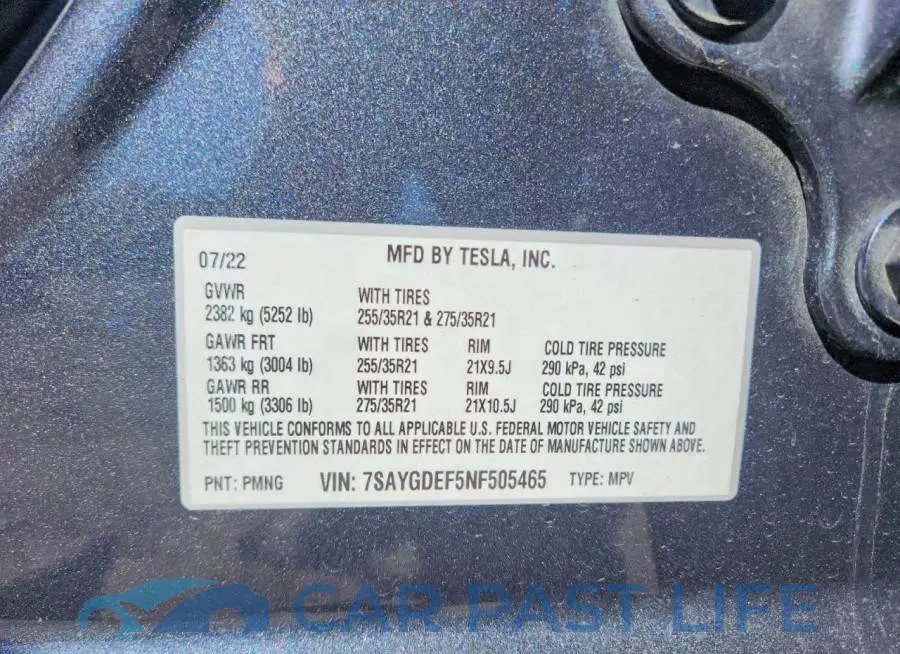 7SAYGDEF5NF505465# 13
