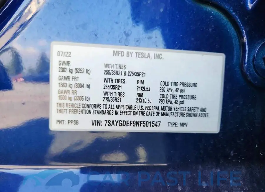 7SAYGDEF9NF501547# 14