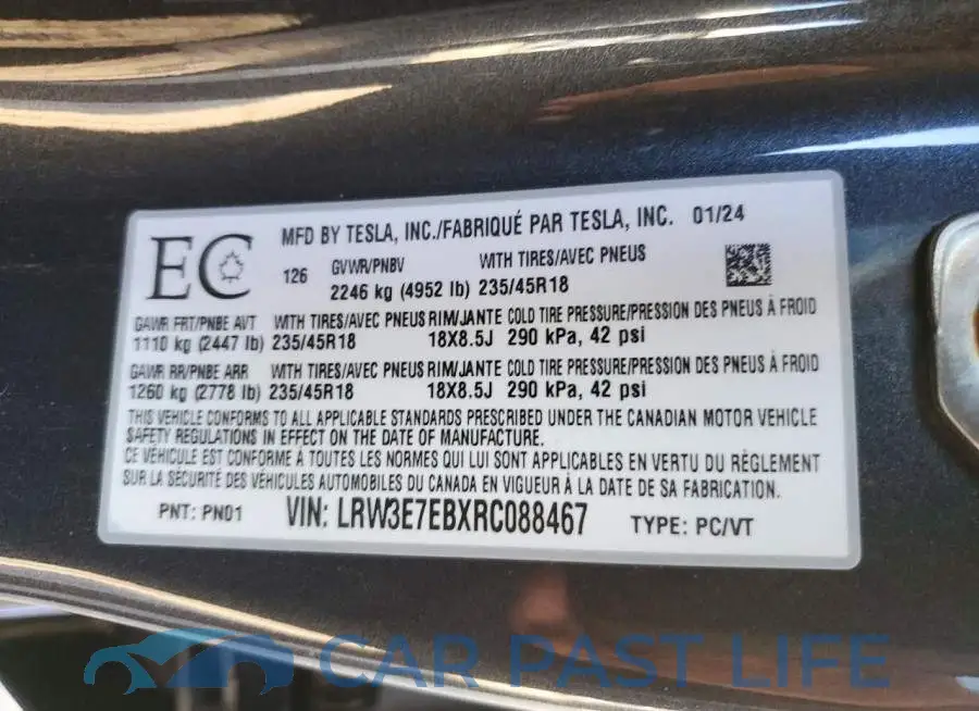 LRW3E7EBXRC088467# 12