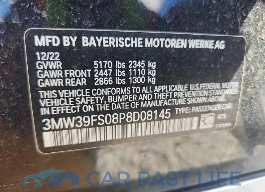 3MW39FS08P8D08145# 12