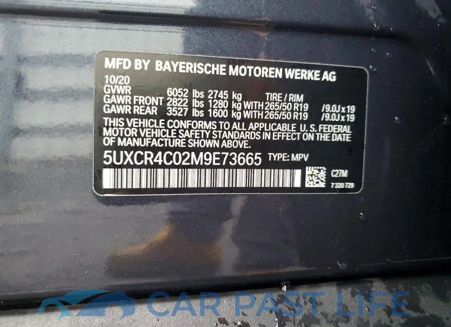 5UXCR4C02M9E73665# 13
