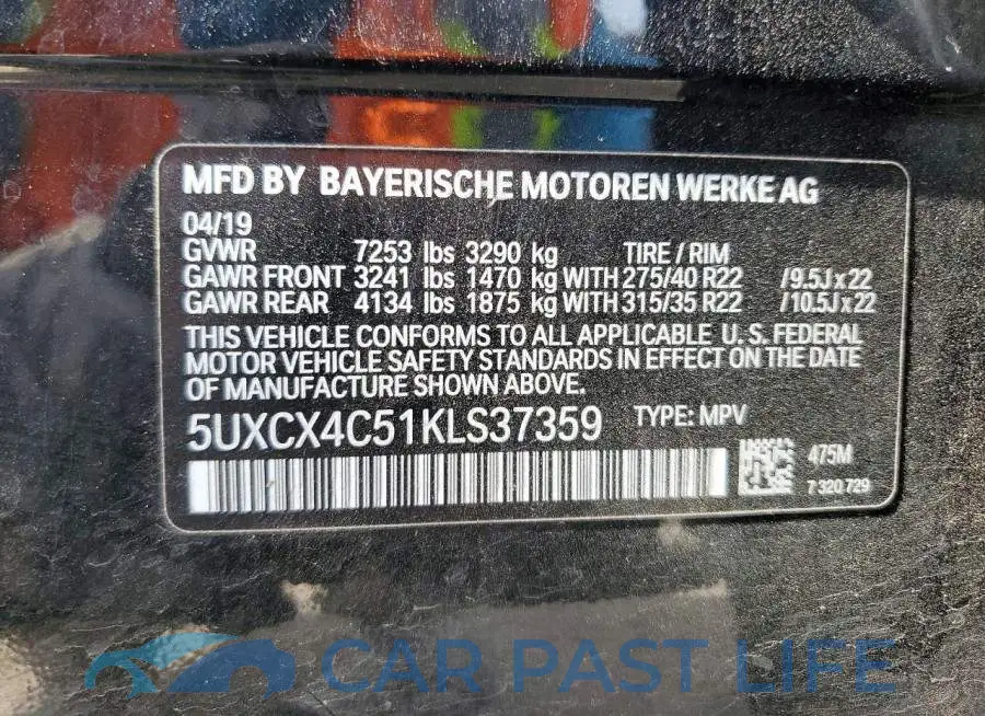 5UXCX4C51KLS37359# 14