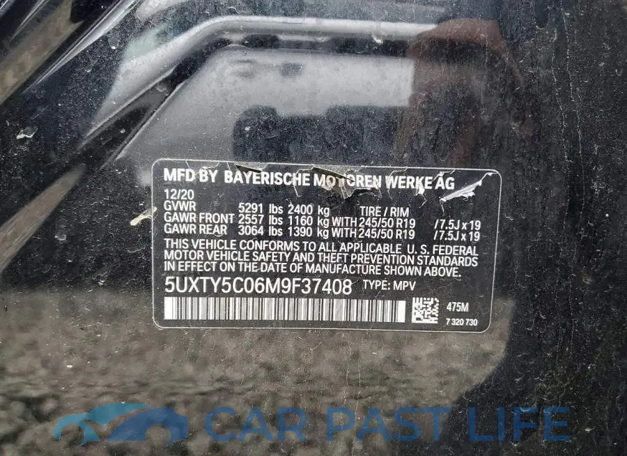 5UXTY5C06M9F37408# 13
