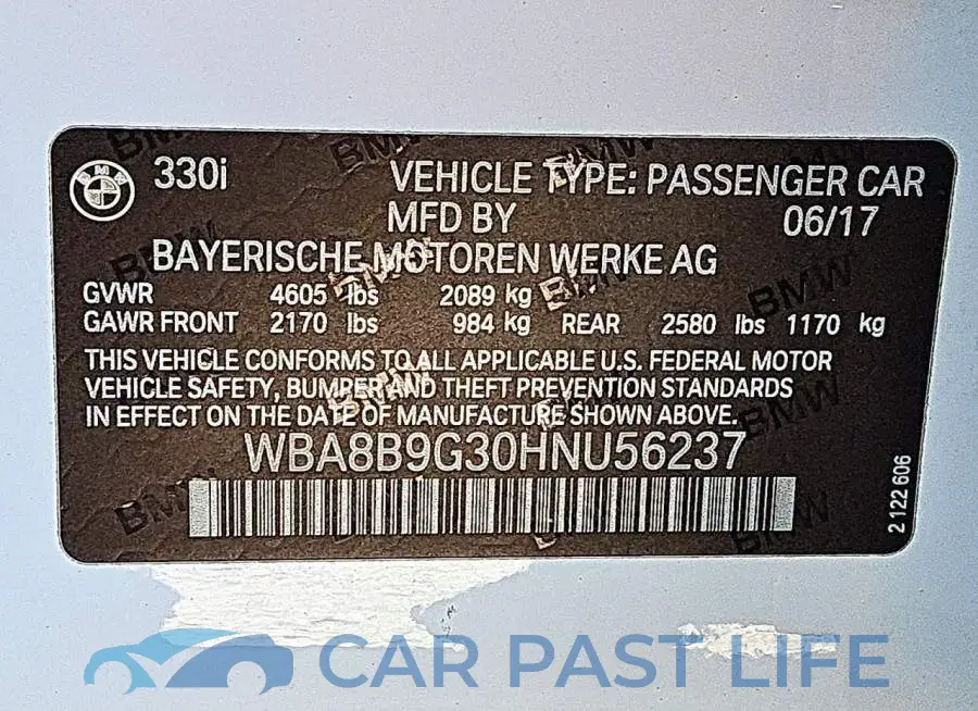 WBA8B9G30HNU56237# 12