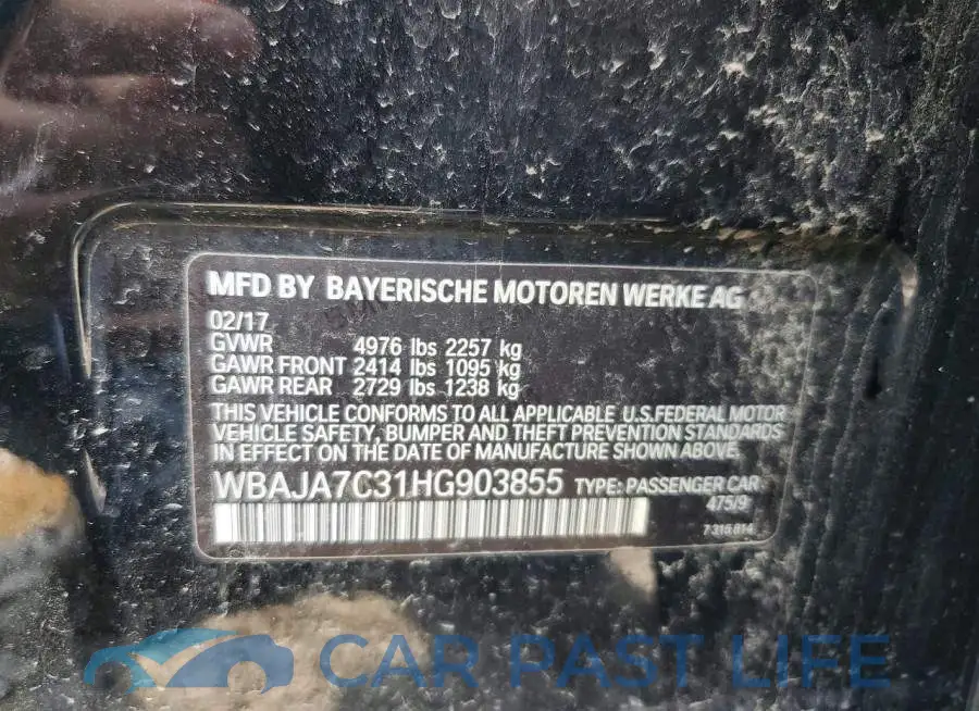 WBAJA7C31HG903855# 13