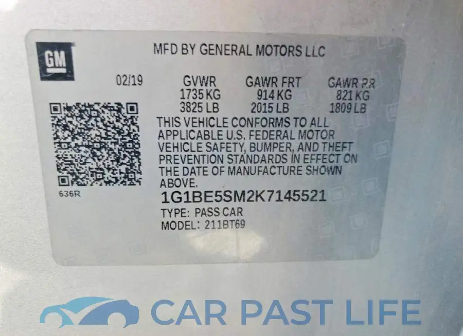 1G1BE5SM2K7145521# 13