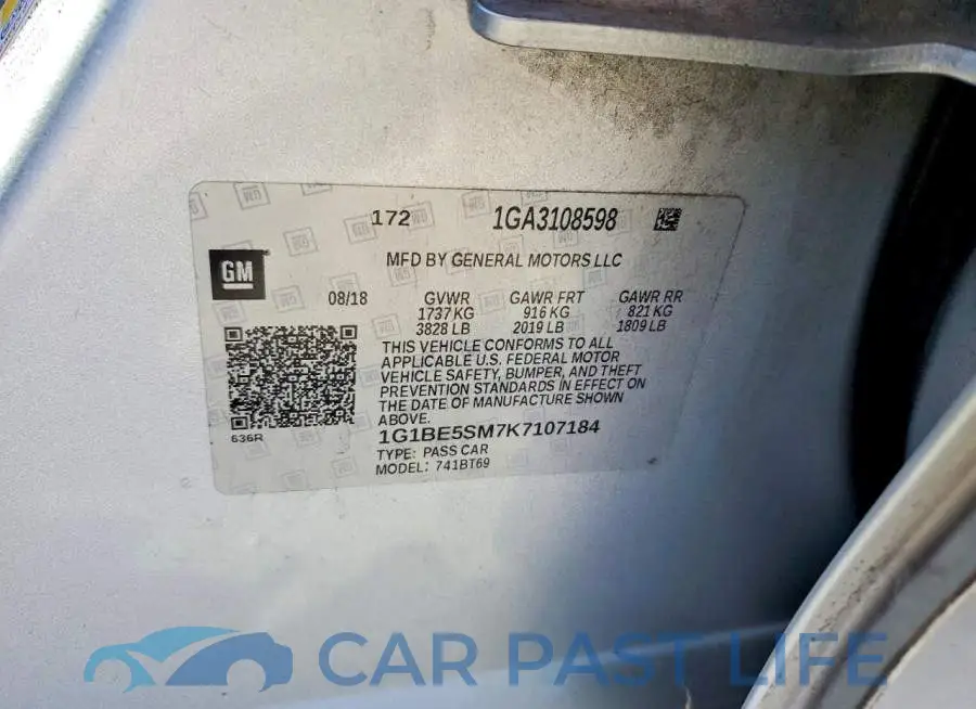 1G1BE5SM7K7107184# 12