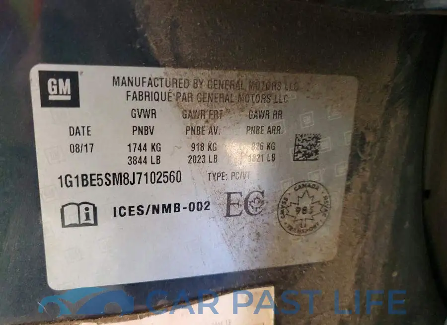 1G1BE5SM8J7102560# 12