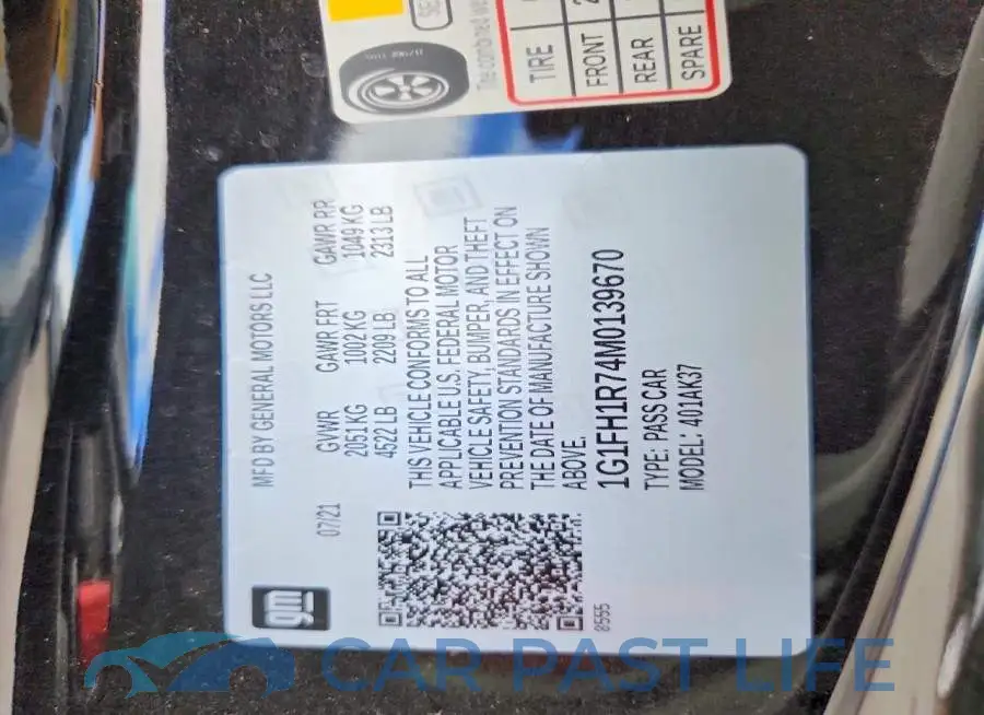1G1FH1R74M0139670# 12