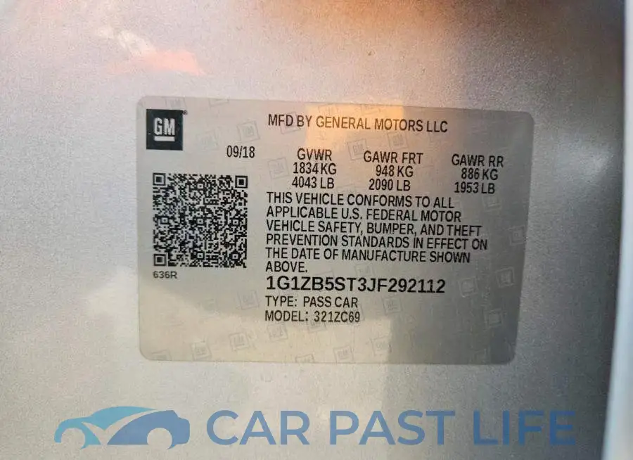 1G1ZB5ST3JF292112# 12