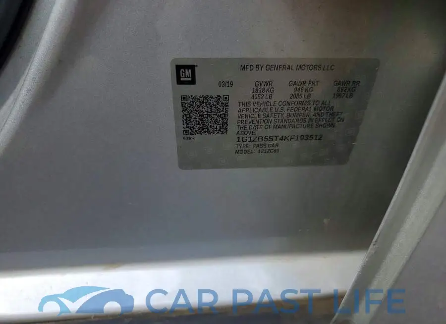 1G1ZB5ST4KF193512# 13