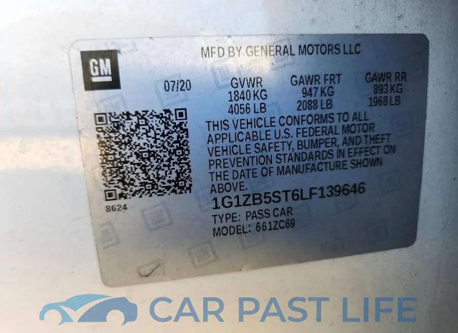 1G1ZB5ST6LF139646# 12