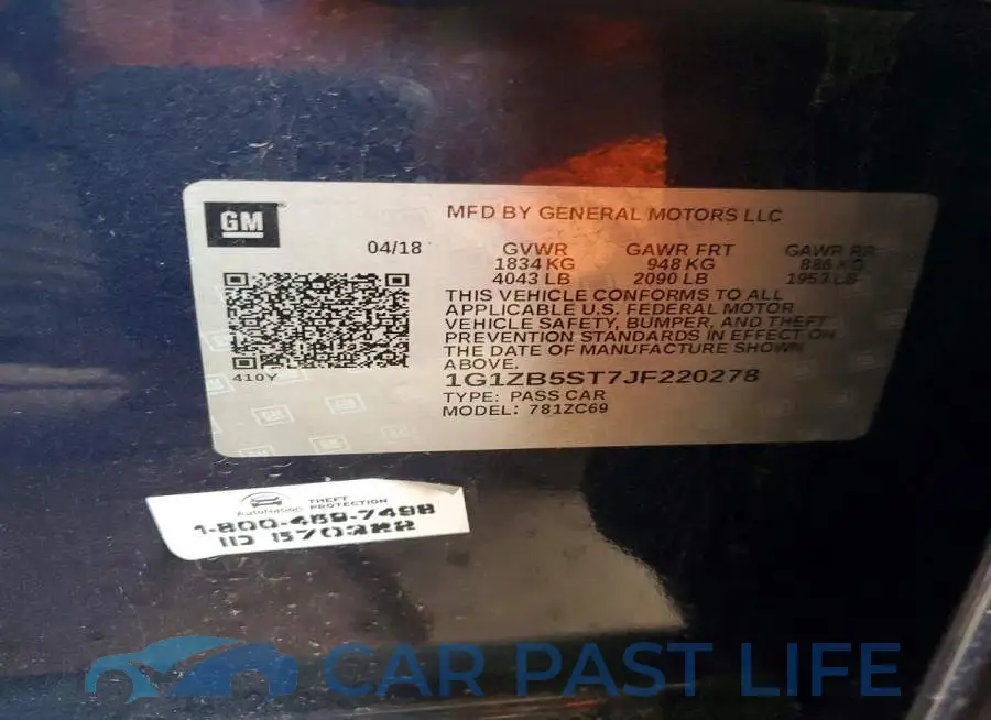1G1ZB5ST7JF220278# 12