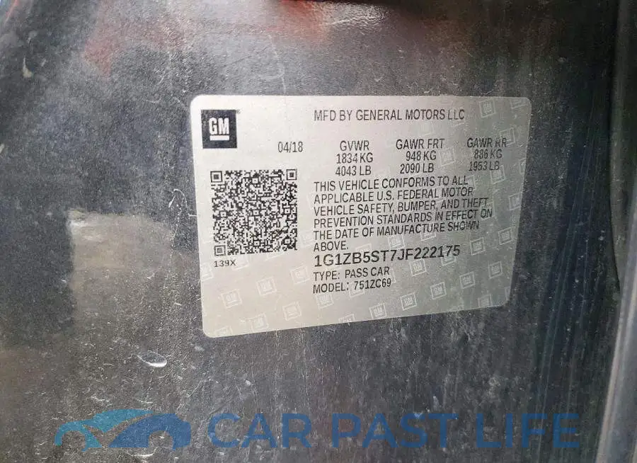 1G1ZB5ST7JF222175# 12