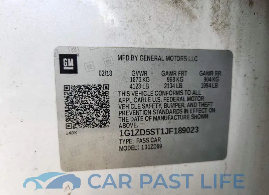 1G1ZD5ST1JF189023# 12