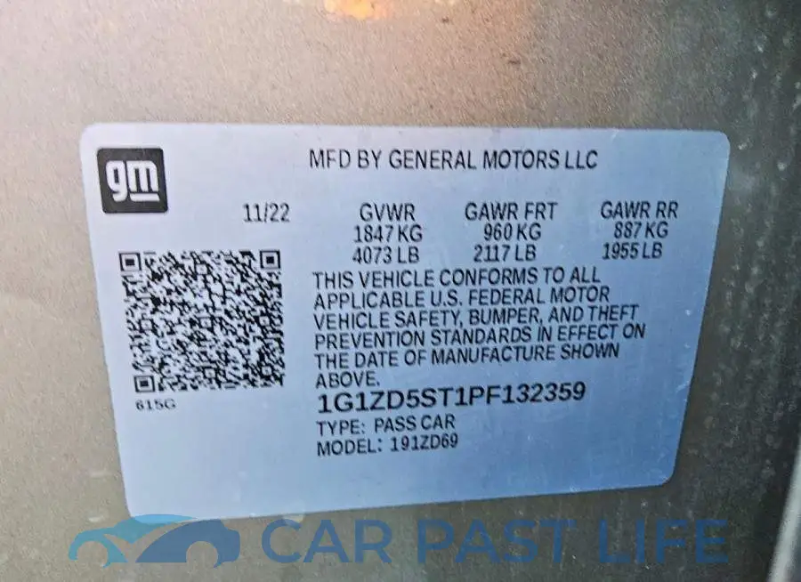 1G1ZD5ST1PF132359# 12