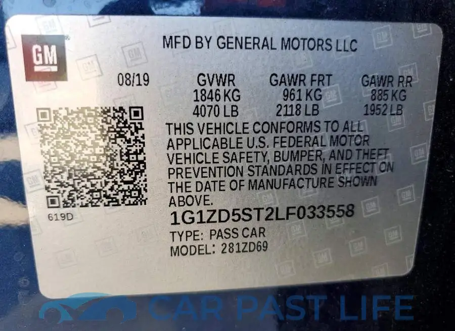 1G1ZD5ST2LF033558# 12