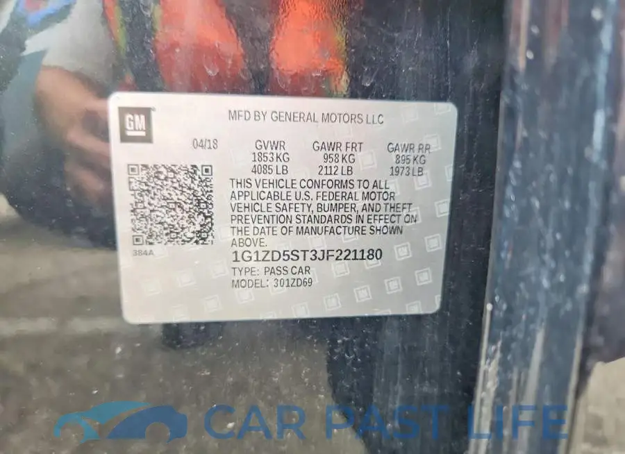 1G1ZD5ST3JF221180# 12