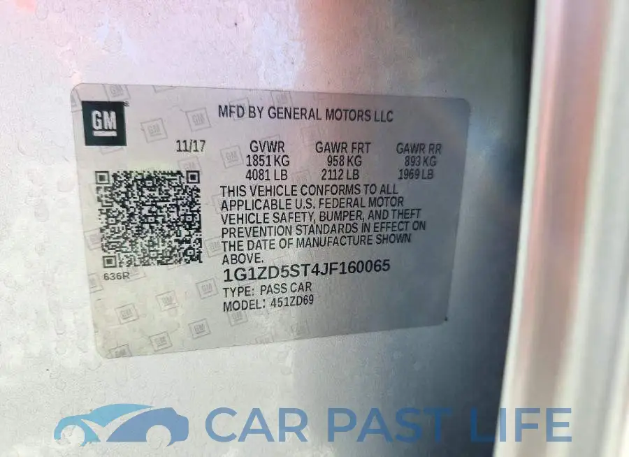 1G1ZD5ST4JF160065# 12