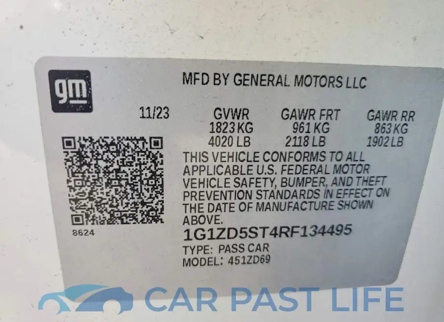 1G1ZD5ST4RF134495# 13