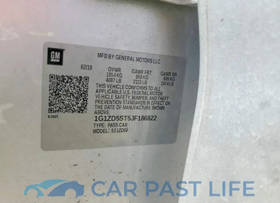 1G1ZD5ST5JF186822# 12