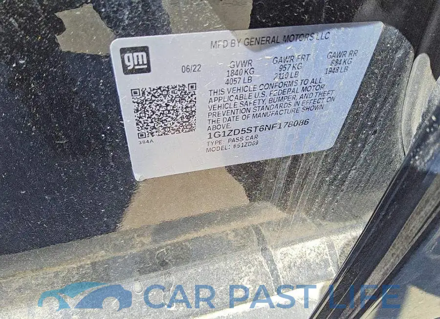 1G1ZD5ST6NF178086# 12