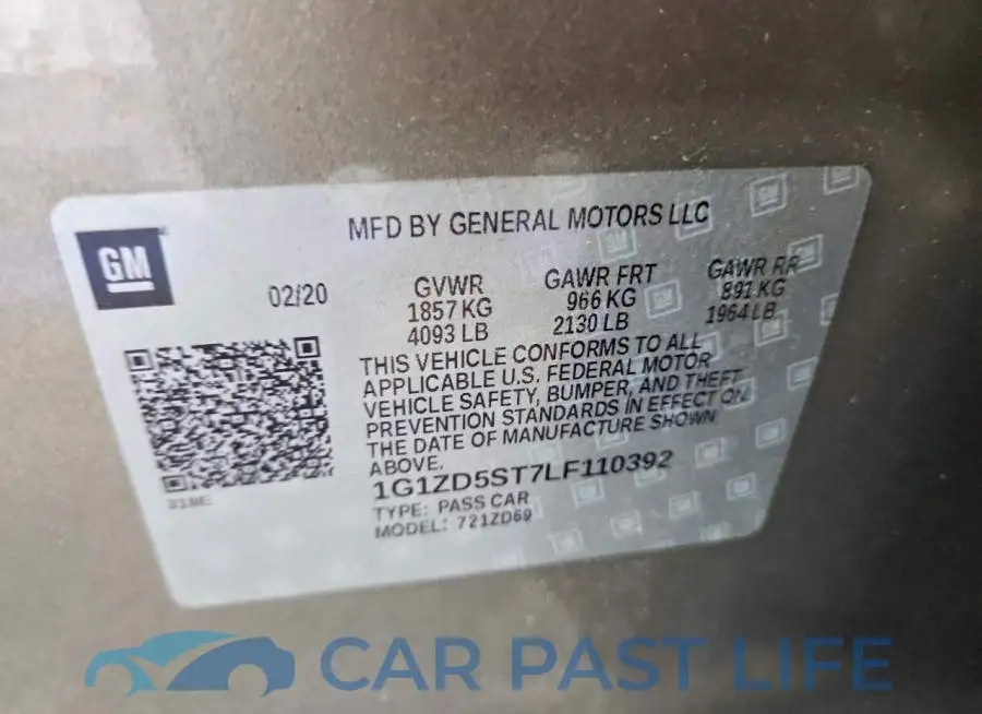 1G1ZD5ST7LF110392# 13