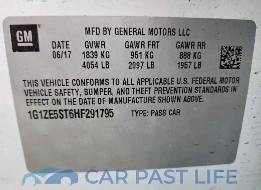 1G1ZE5ST6HF291795# 13