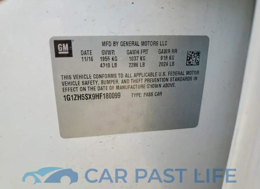 1G1ZH5SX9HF180099# 12