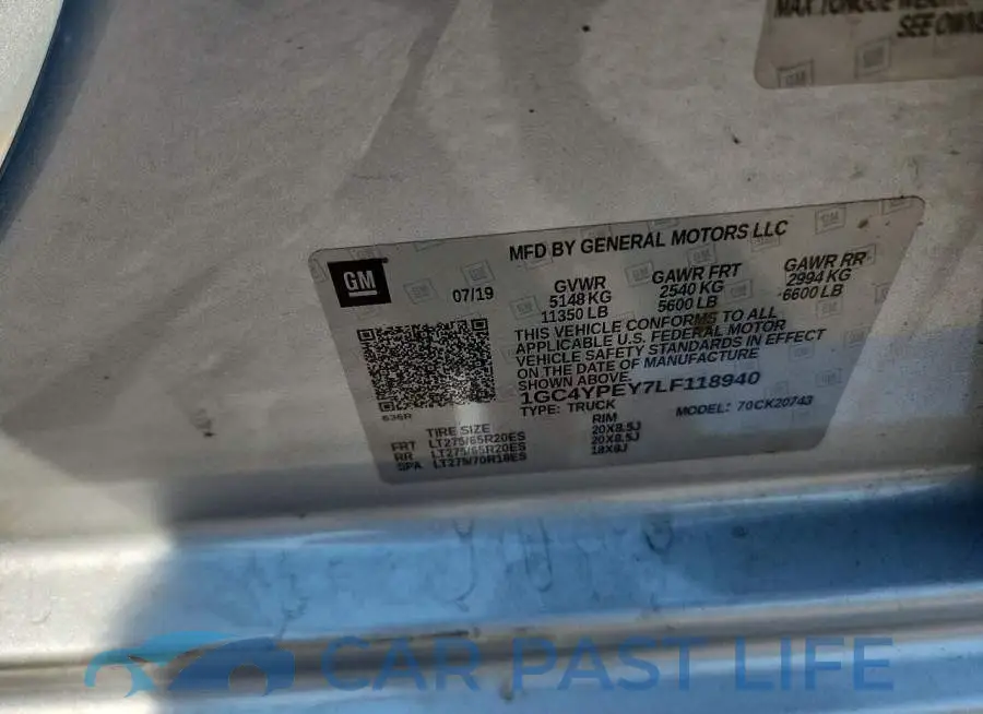 1GC4YPEY7LF118940# 12