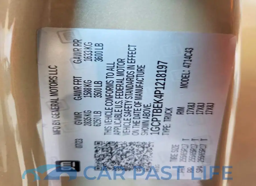1GCPTBEK4P1218197# 13