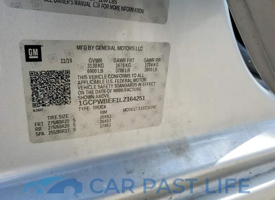 1GCPWBEF1LZ164251# 12