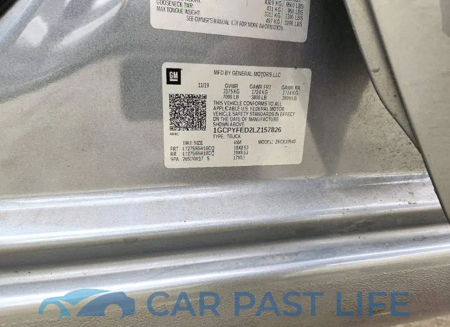 1GCPYFED2LZ157826# 13