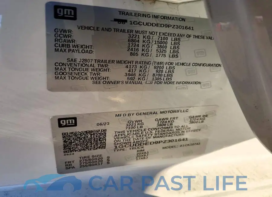 1GCUDDED9PZ301641# 12