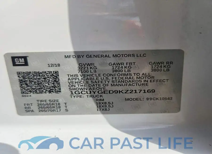 1GCUYGED9KZ217169# 13