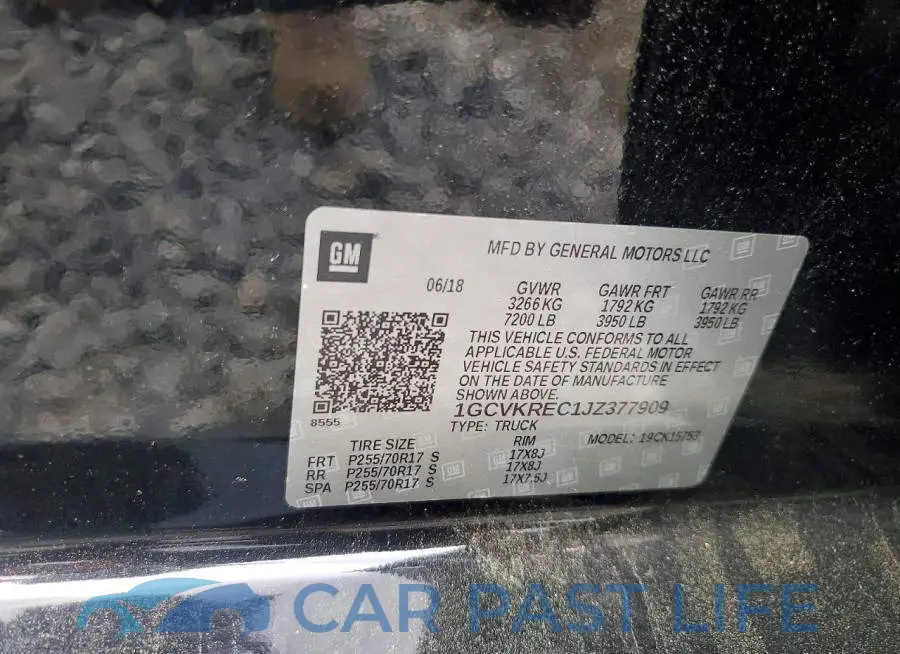 1GCVKREC1JZ377909# 12