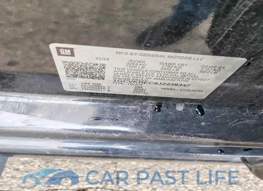 1GCVKREC8JZ239347# 12