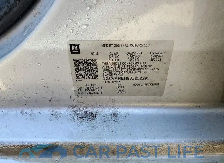 1GCVKREH9JZ252295# 12