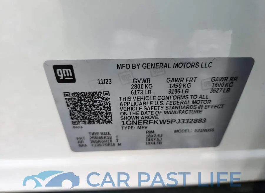 1GNERFKW5PJ332883# 13