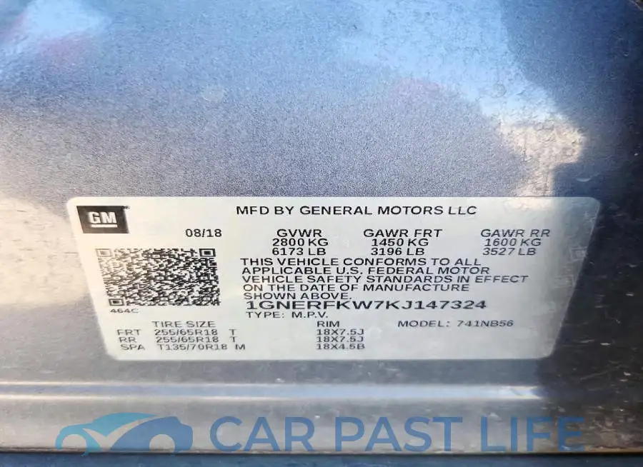 1GNERFKW7KJ147324# 13