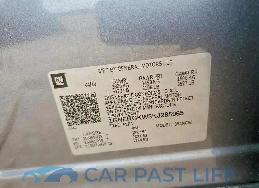 1GNERGKW3KJ285965# 13
